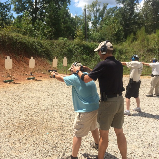 Tim getting coached on being able to move one's eyes without turning one's head