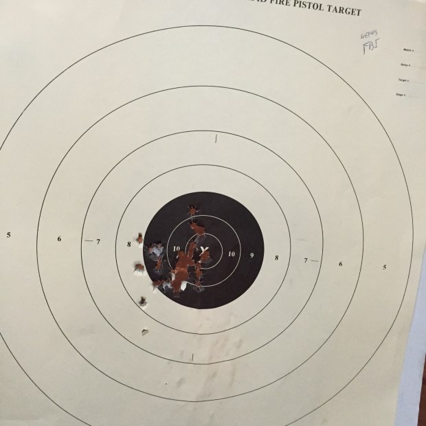 My target from the FBI Bullseye Course.